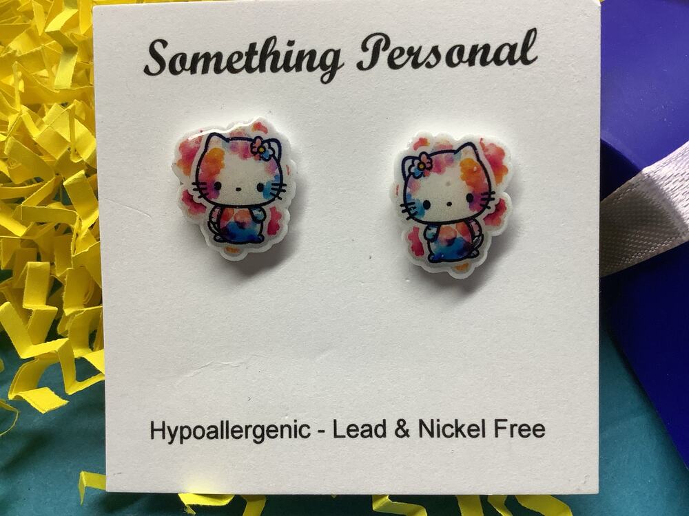 Kawaii Kitty - Hello Kitty Inspired Earrings - Handcrafted Sanrio Style Earrings